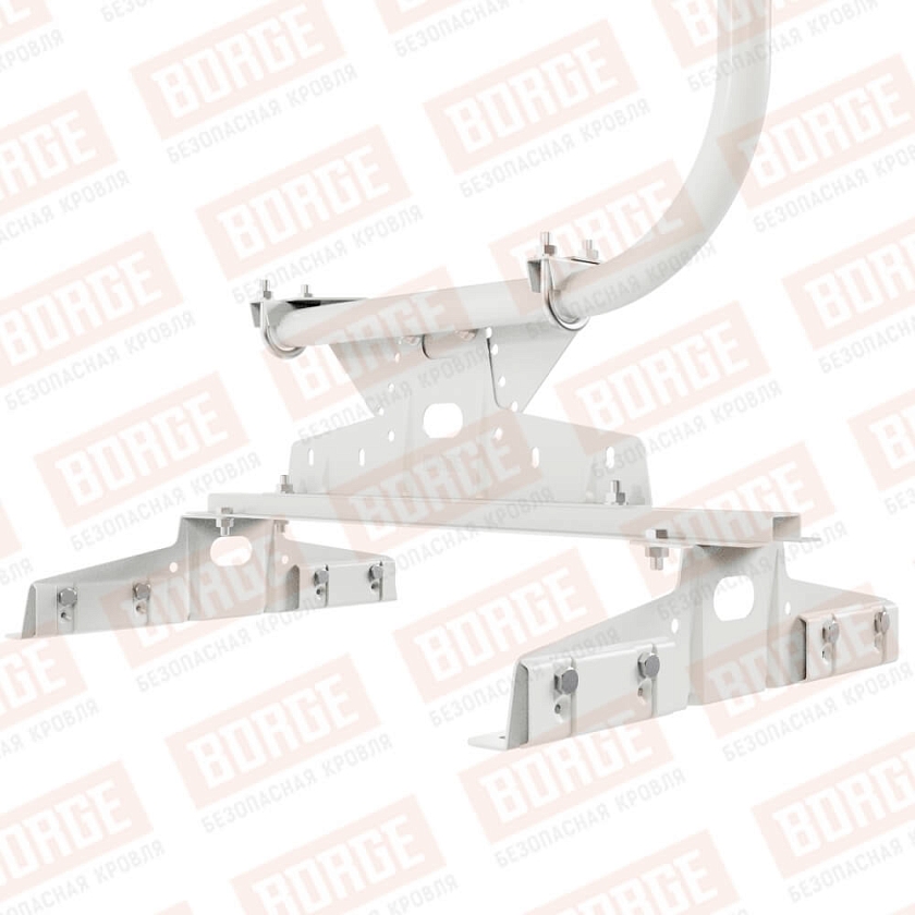 Ограждение кровельное BORGE H-120см, 3м, для параллельного фальца, сигнально-белый (RAL 9003)