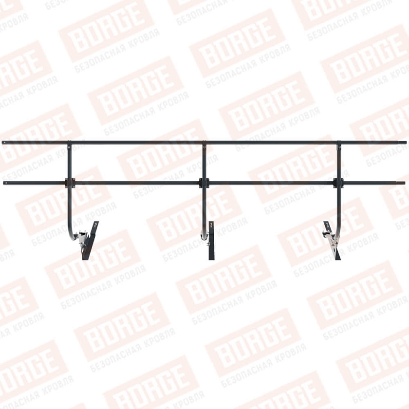 Ограждение кровельное BORGE H-90см, 3м, для композитной черепицы, антрацитово-серый (RAL 7016)