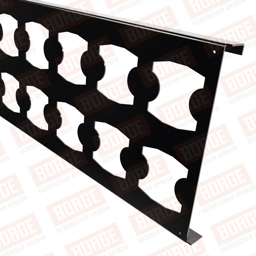 Решетка снегозадержателя BORGE, чёрный (RAL 9005 matt)