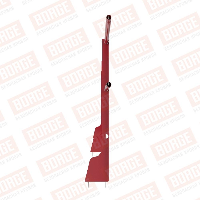 Ограждение плоских кровель NewLine Н-90, 3м, верхнее крепление, рубиново-красный (RAL 3003)