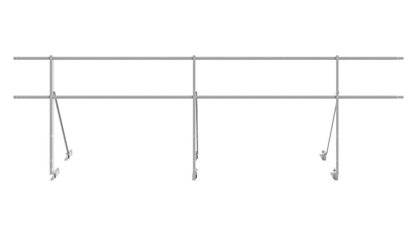 Ограждение кровельное NewLine H-90см, 3м, для фальцевой кровли, сигнально-серый (RAL 7004)