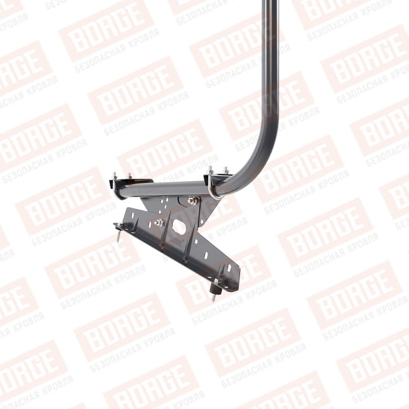 Ограждение кровельное BORGE H-120см, 3м, серый графит (RAL 7024 matt)