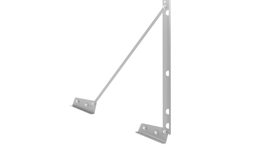 Ограждение кровельное NewLine H-120см, 3м, для фальцевой кровли, сигнально-серый (RAL 7004)