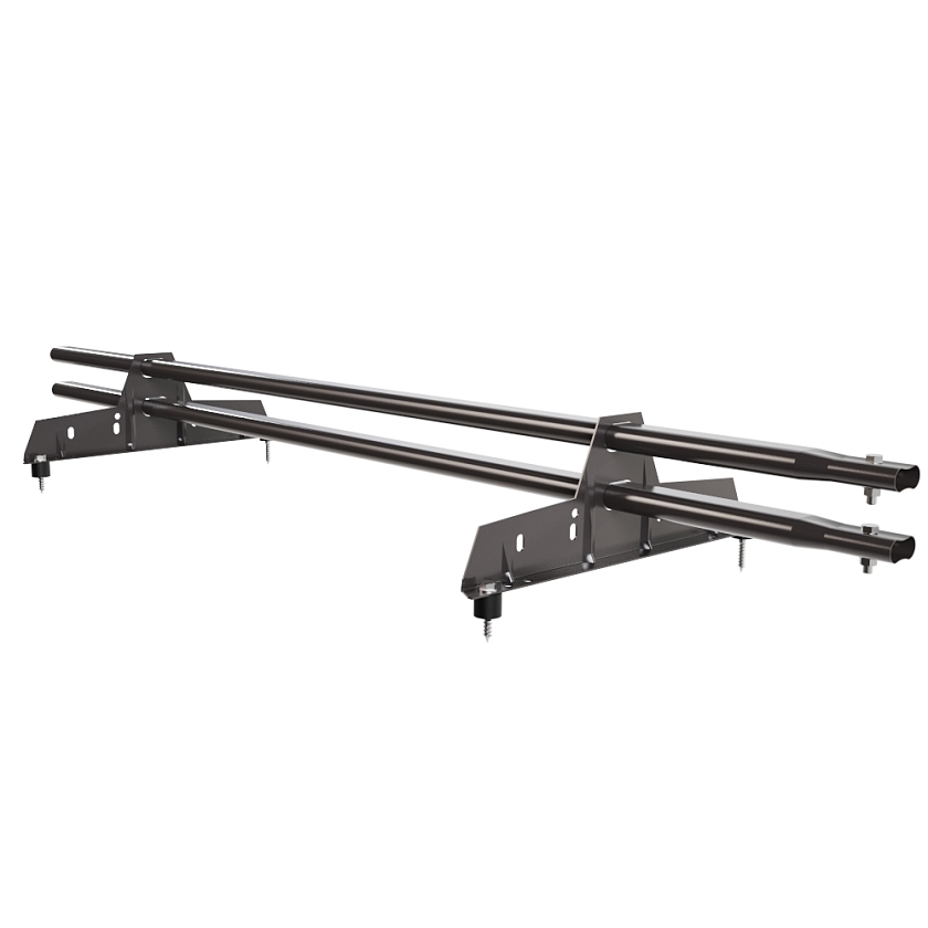 Снегозадержатель трубчатый Русский Рубеж 25х45мм, 1,5м, 2 опоры, серо-коричневый (RR 32)