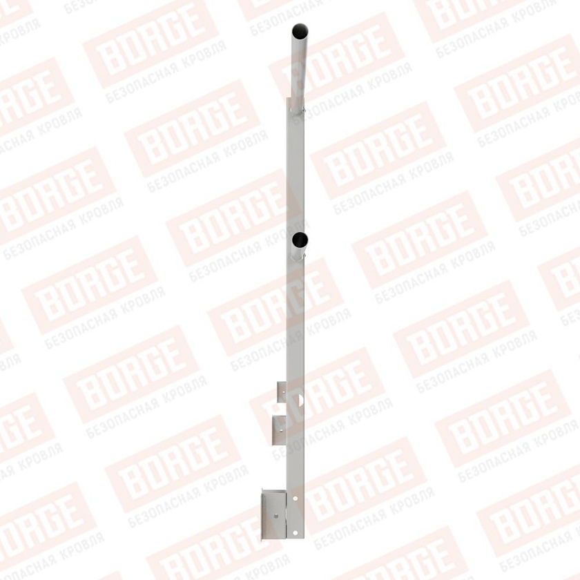 Ограждение парапетное NewLine H-90см, 3м, бело-алюминиевый (RAL 9006)