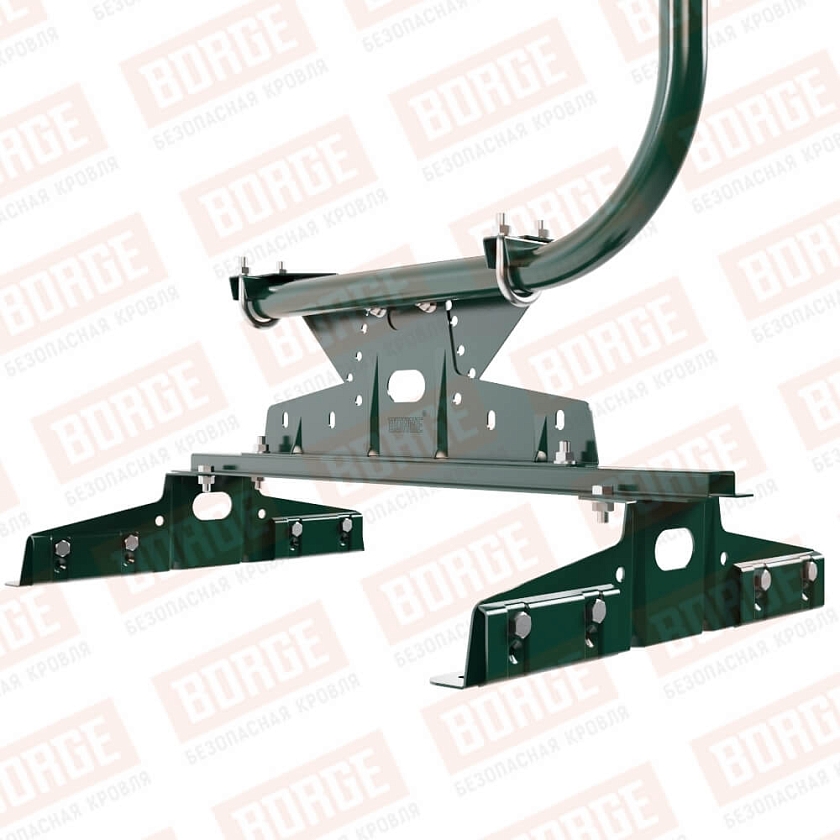 Ограждение кровельное BORGE H-120см, 3м, для  параллельного фальца, зеленый мох (RAL 6005)