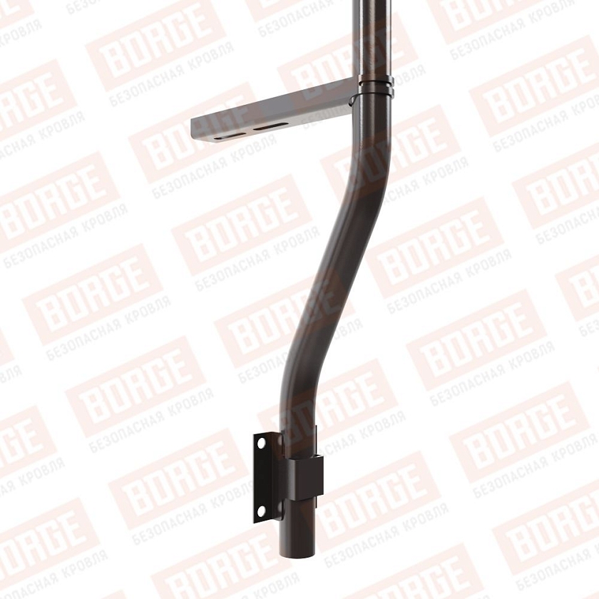 Ограждение парапетное BORGE H-90см, 3м, серо-коричневый (RAL 8019)