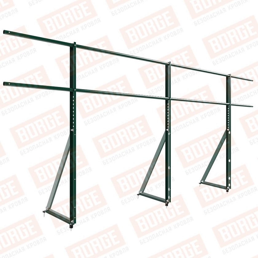 Ограждение кровельное Русский Рубеж H-120см, 3м, зеленый мох (RAL 6005)