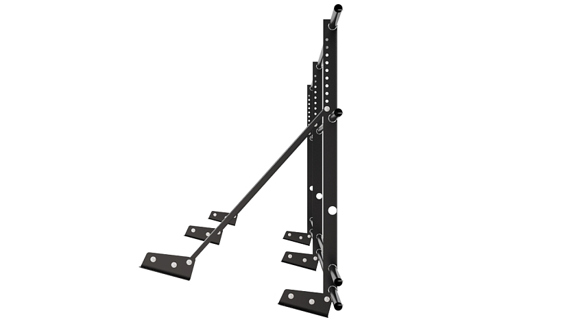 Ограждение кровельное NewLine H-90см, 3м, для фальц. кров., чёрный (RAL 9005), с двумя доп. трубами