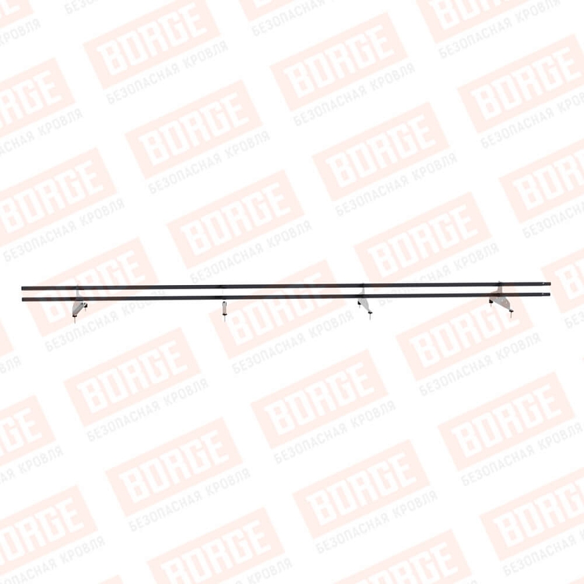 Снегозадержатель трубчатый NewLine 3м, D-25мм, 4 опоры, серый графит (RAL 7024)