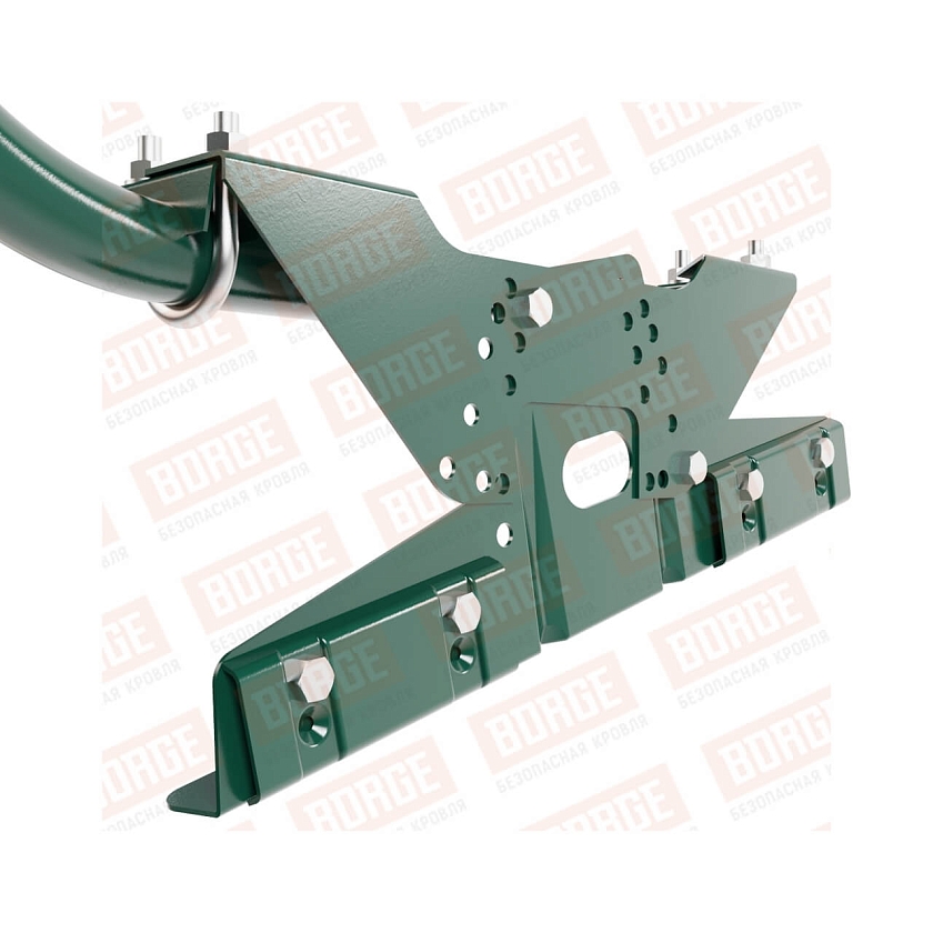 Ограждение кровельное BORGE H-60см, 3м, для фальцевой кровли, зелёный мох (RAL 6005)