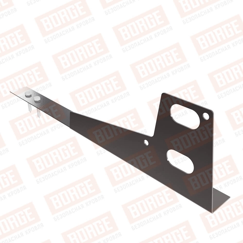 Универсальный кронштейн BORGE, для гибкой черепицы, серо-коричневый (RR 32)