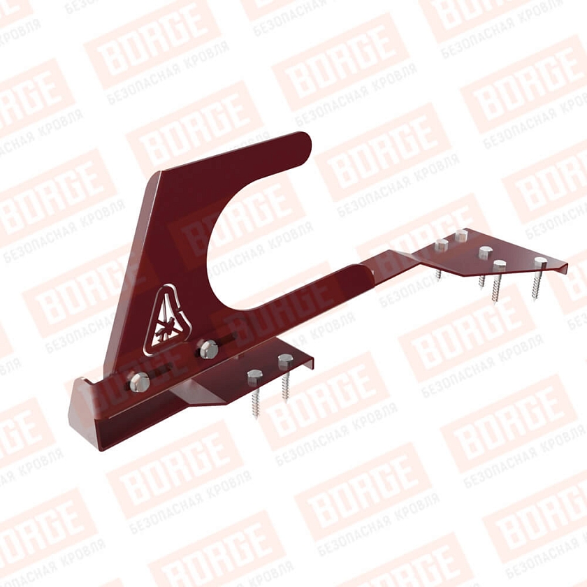 Крюк безопасности BORGE, для черепичной кровли, красное вино (RAL 3005)