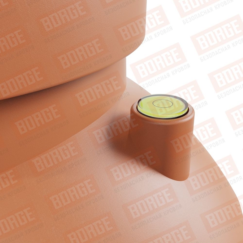 Труба вентиляционная Viotto, для профнастила С21, d-110мм, h-550мм, утепленная, терракотовый (RAL 8004)