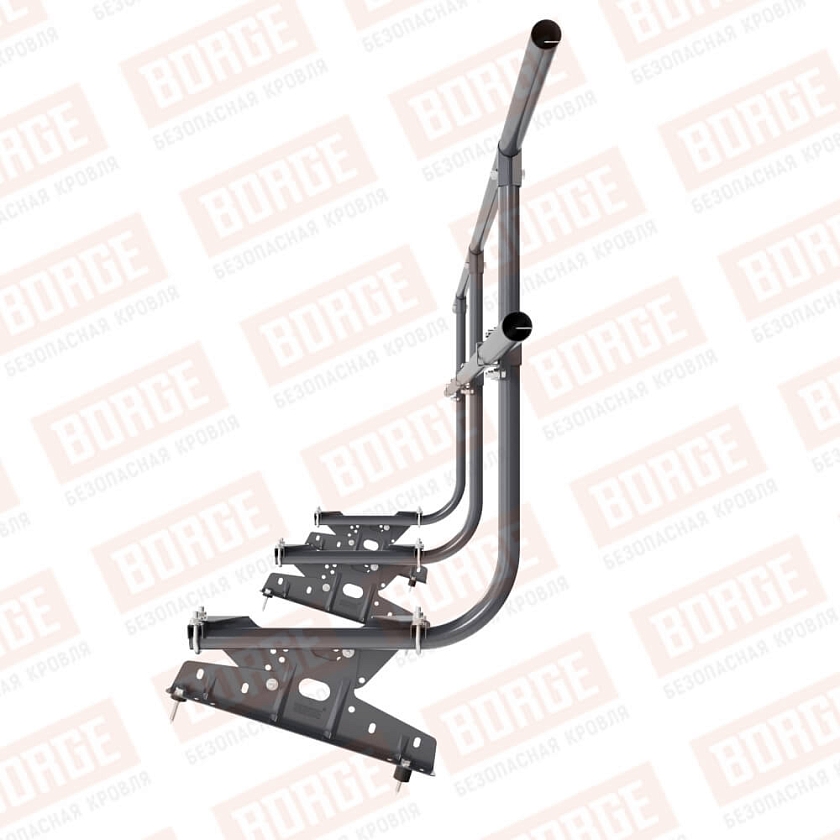 Ограждение кровельное BORGE H-90см, 3м, серый графит (RAL 7024 matt)