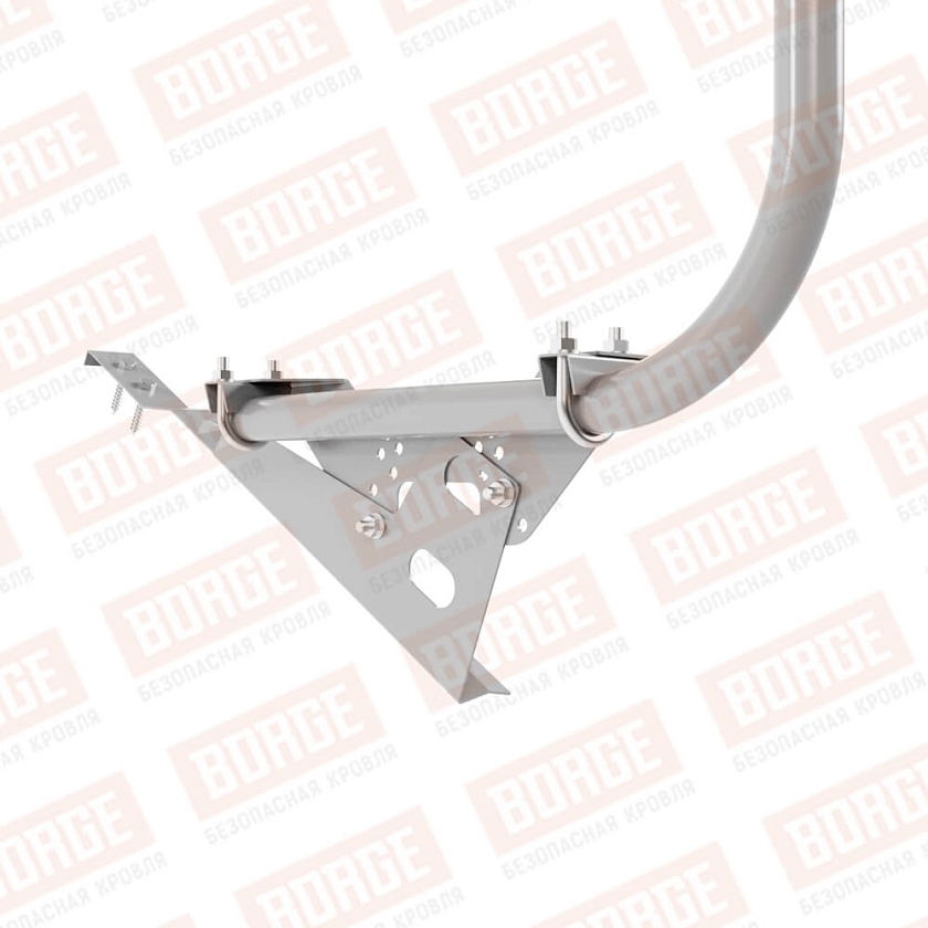 Ограждение кровельное BORGE H-90см, 3м, для черепичной кровли, сигнально-серый (RAL 7004)