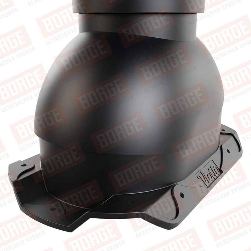 Выход вентиляции канализации Viotto, для профнастила С20, чёрный (RAL 9005)