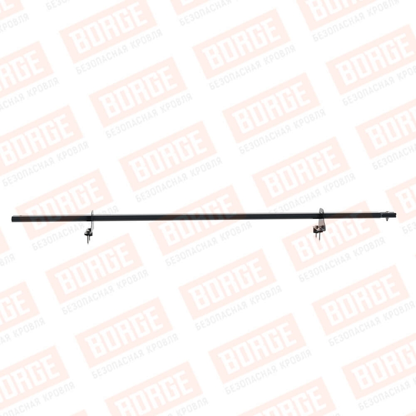 Снегозадержатель однотрубчатый BORGE 1,5м, 2 опоры, антрацитово-серый (RAL 7016)