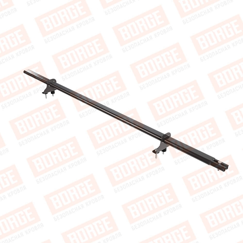 Снегозадержатель однотрубчатый BORGE 1,5м, 2 опоры, серо-коричневый (RR 32)