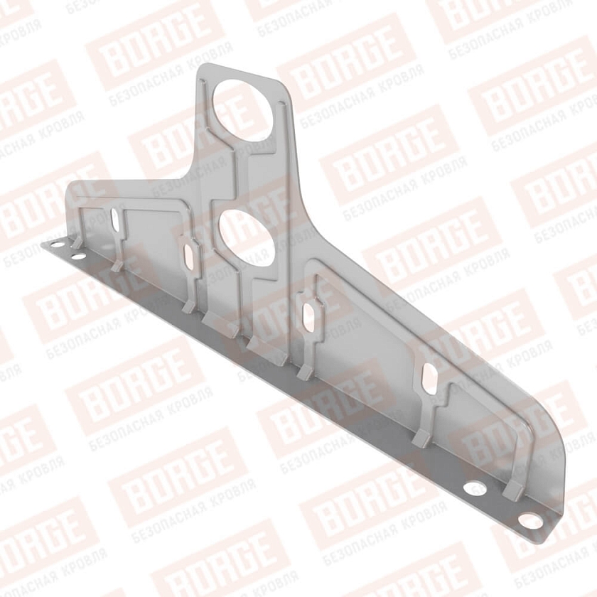 Универсальный кронштейн Русский Рубеж 20х40мм, оцинк., сигнально-серый (RAL 7004)