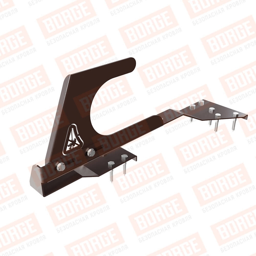 Крюк безопасности BORGE, для черепичной кровли, коричневый шоколад (RAL 8017)