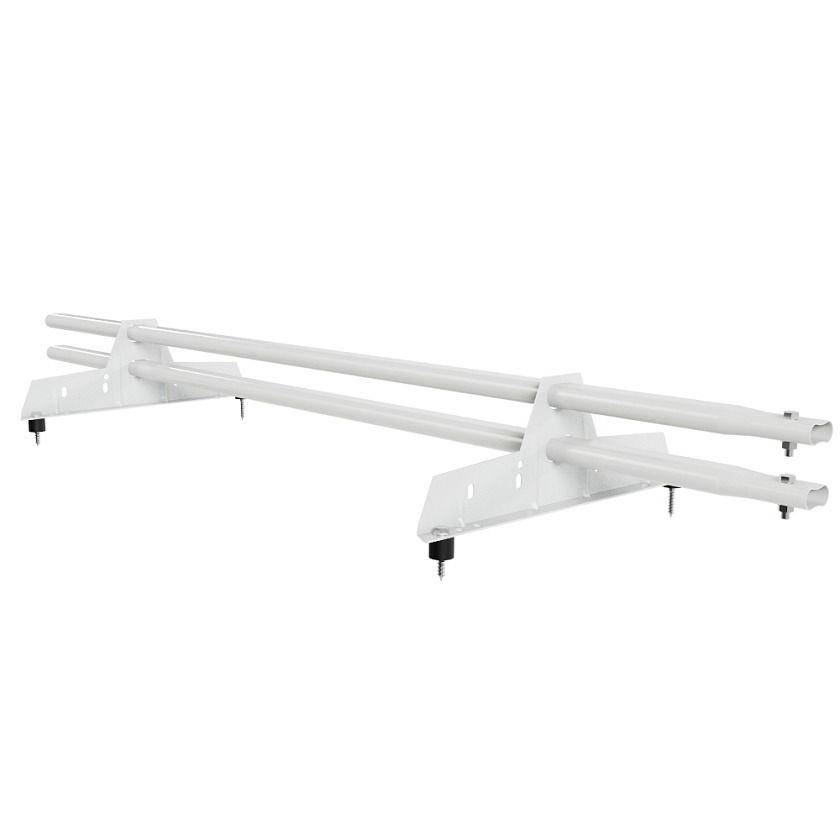 Снегозадержатель трубчатый Русский Рубеж 25х45мм, 1,5м, 2 опоры, сигнально-белый (RAL 9003)