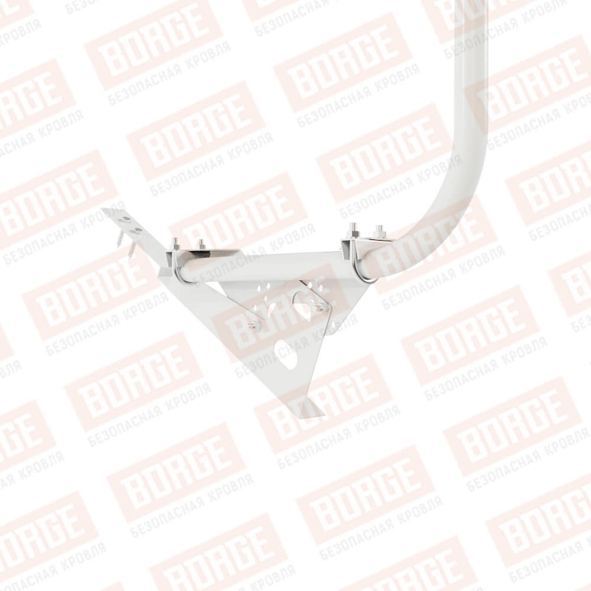 Ограждение кровельное BORGE H-90см, 3м, для композитной черепицы, сигнально-белый (RAL 9003)