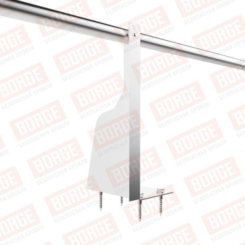 Ограждение плоских кровель Русский Рубеж Н-30, 3м, верхнее крепление, цинк