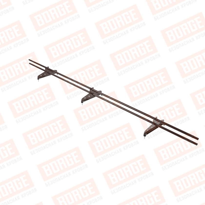 Снегозадержатель трубчатый NewLine 3м, D-25мм, 3 опоры, окрашенный (NL-807)