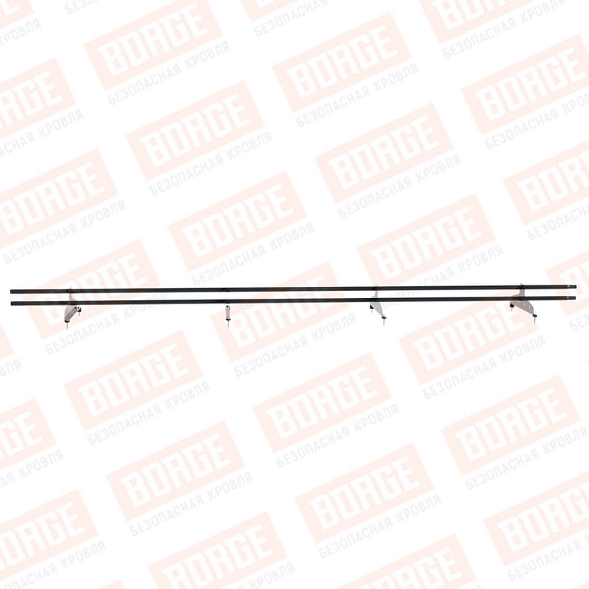 Снегозадержатель трубчатый NewLine 3м, D-25мм, 4 опоры, антрацитово-серый (RAL 7016)