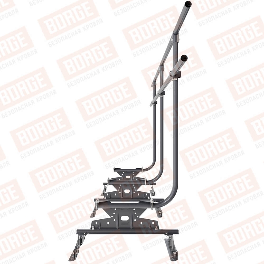 Ограждение кровельное BORGE H-120см, 3м, для параллельного фальца, серый графит (RAL 7024 matt)