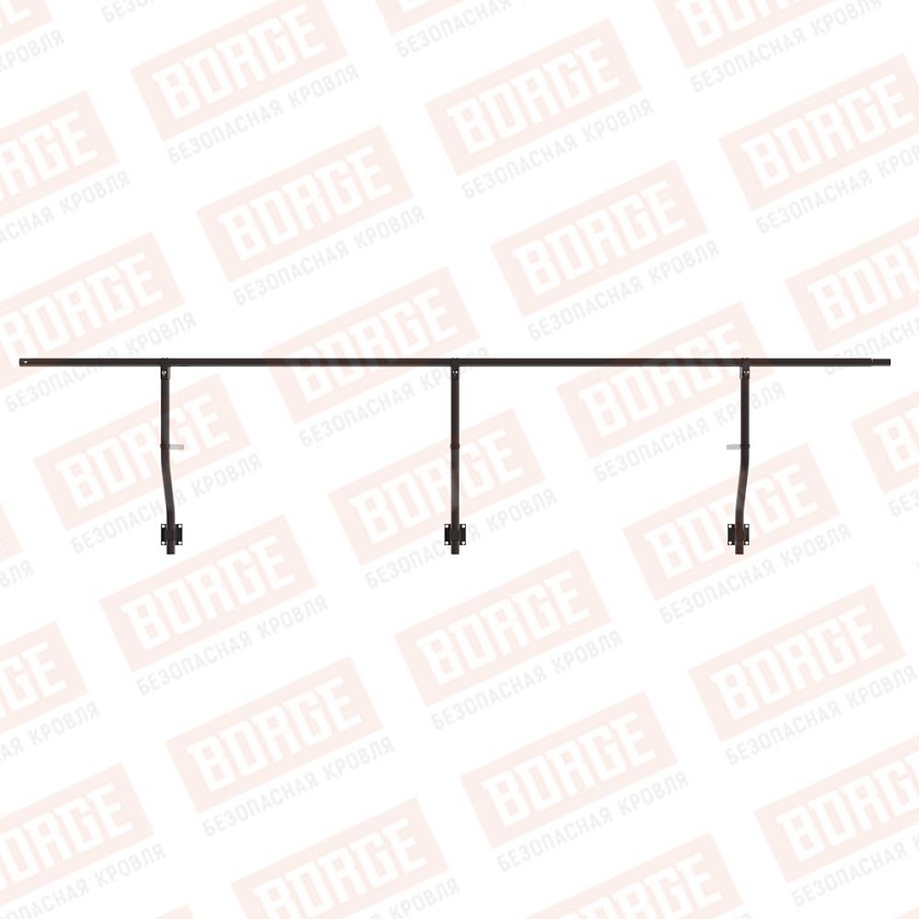 Ограждение парапетное BORGE H-30см, 3м, серо-коричневый (RAL 8019 matt)