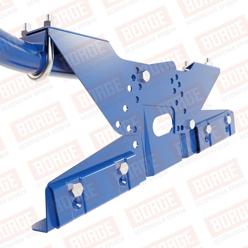 Ограждение кровельное BORGE H-90см, 3м, для фальцевой кровли, сигнально-синий (RAL 5005)