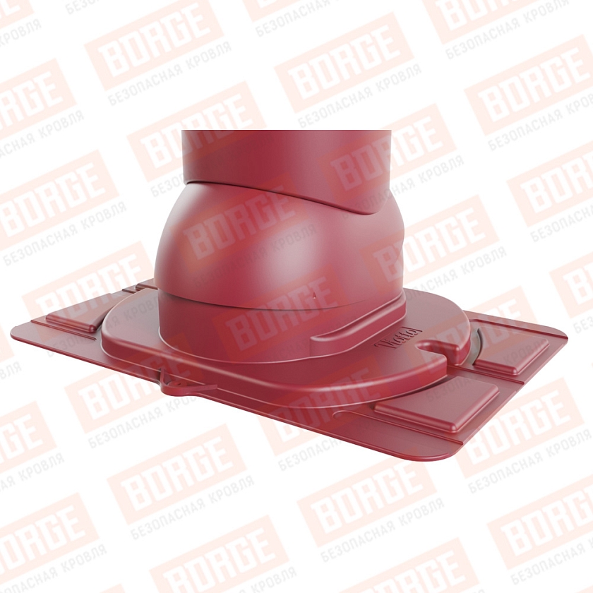 Роторная вентиляция Viotto с универсальным проходным элементом, d-150мм, неутепленная, красное вино (RAL 3005)