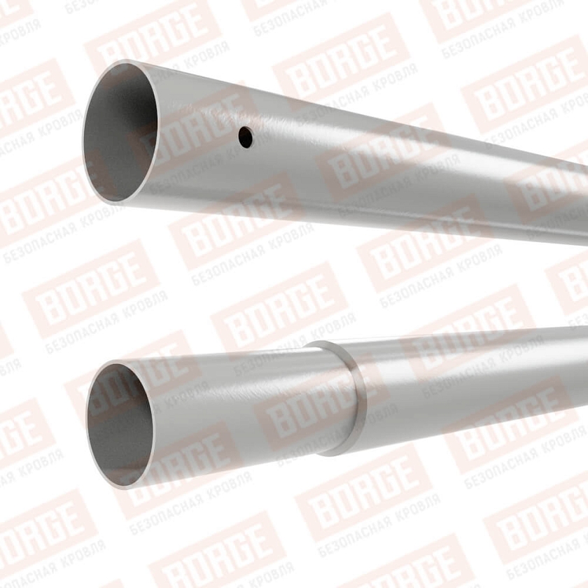 Труба NewLine D-25мм, 3м, бело-алюминиевый (RAL 9006)