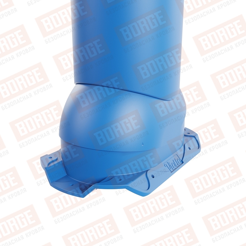 Труба вентиляционная Viotto, для профнастила С20, d-150мм, утепленная, сигнально-синий (RAL 5005)