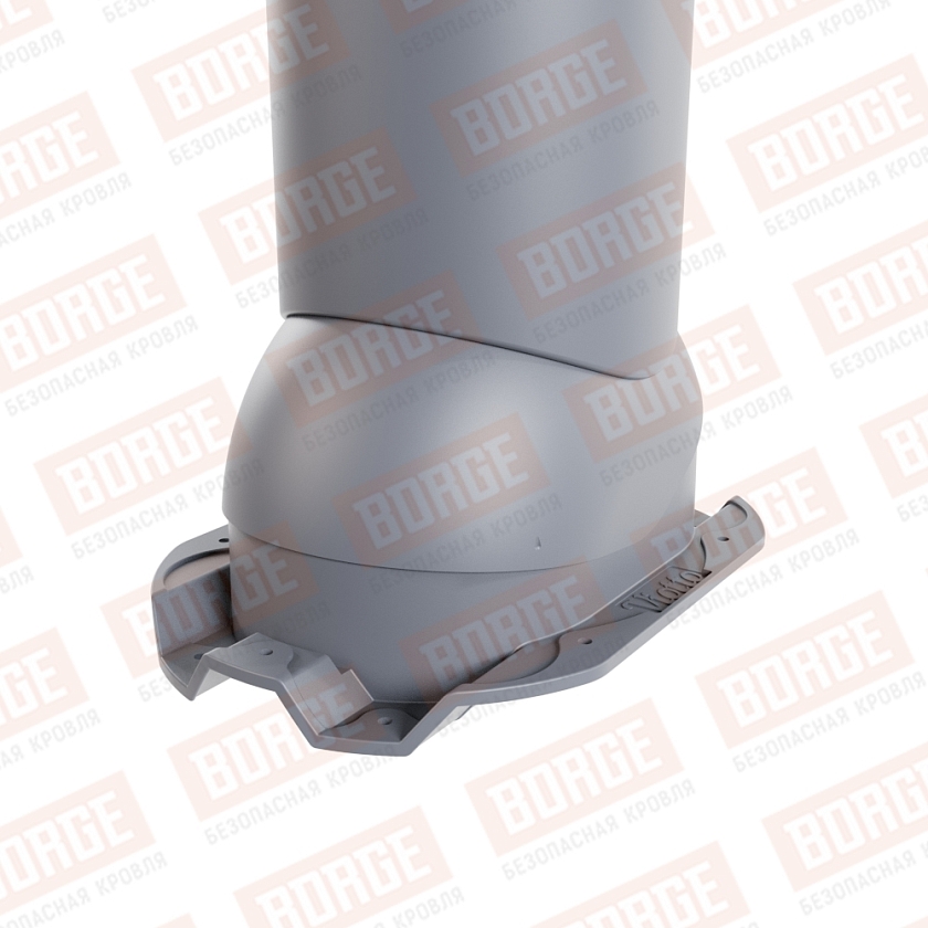 Труба вентиляционная Viotto, для профнастила С21, d-125мм, неутепленная, серый графит (RAL 7024)