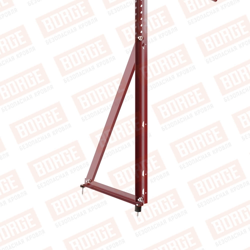 Ограждение кровельное Русский Рубеж H-120см, 3м, коричнево-красный (RAL 3011)