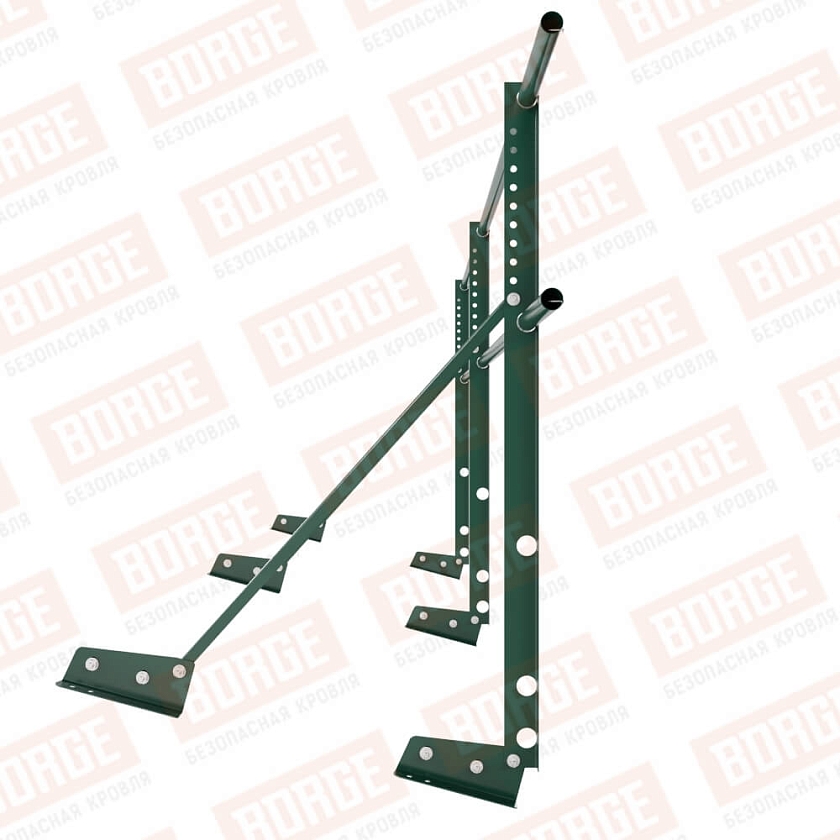 Ограждение декоративное NewLine H-90см, 3м, для фальцевой кровли, зеленый мох (RAL 6005)