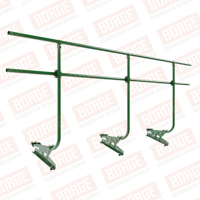 Ограждение кровельное BORGE H-120см, 3м, лиственно-зеленый (RAL 6002)