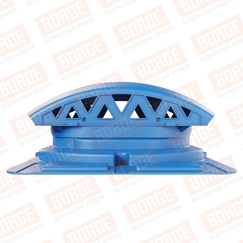 Вентилятор подкровельный Viotto с универсальным проходным элементом, сигнально-синий (RAL 5005). Черепаха