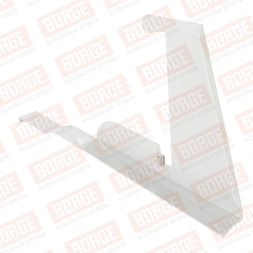 Кронштейн снегозадерживающей решетки BORGE, для черепичной кровли, сигнально-белый (RAL 9003)