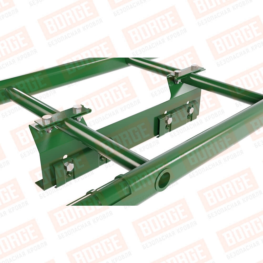 Комплект лестница кровельная BORGE 2,7м, для фальцевой кровли, лиственно-зеленый (RAL 6002)