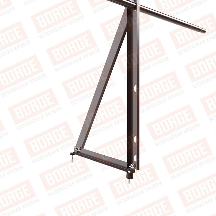 Ограждение кровельное Русский Рубеж H-90см, 3м, коричневый шоколад (RAL 8017)