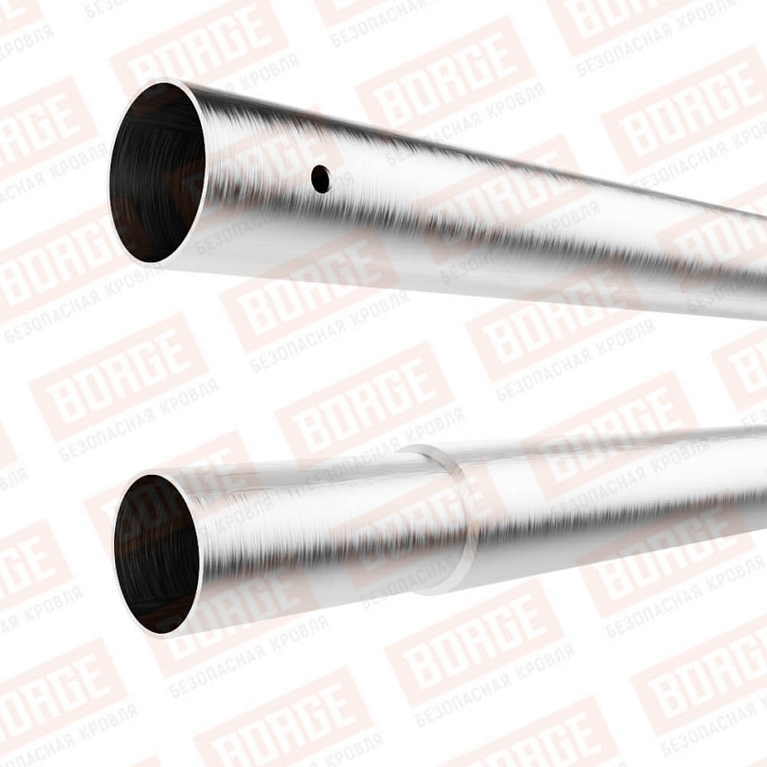 Труба ограждения BORGE D-32мм, 3м, цинк