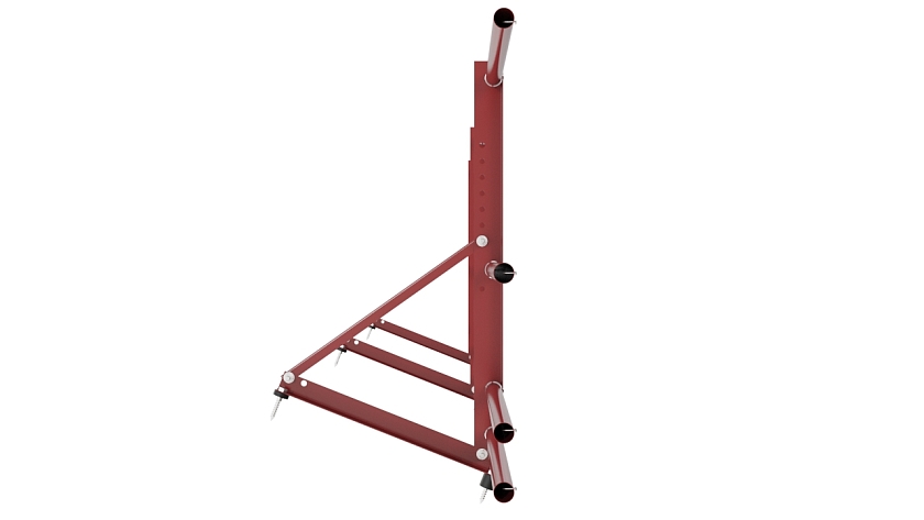 Ограждение кровельное NewLine H-60см, 3м, коричнево-красный (RAL 3011), с двумя доп. трубами