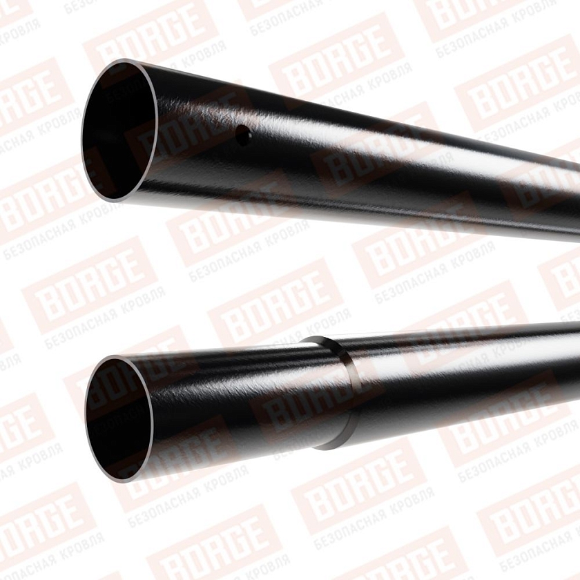 Труба Русский Рубеж D-25мм, 3м, оцинк., чёрный (RAL 9005)