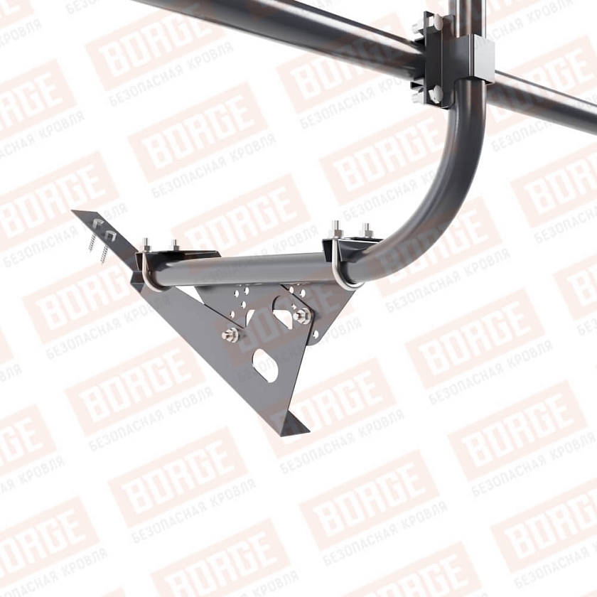 Ограждение кровельное BORGE H-60см, 3м, для композитной черепицы, серый графит (RAL 7024)