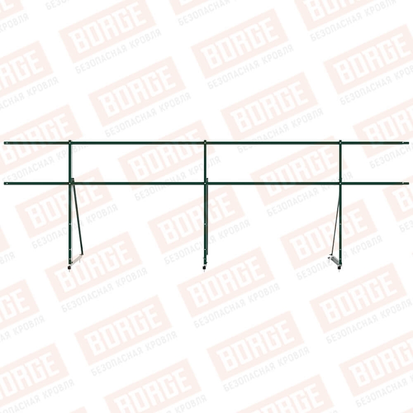 Ограждение декоративное NewLine H-90см, 3м, зеленый мох (RAL 6005)