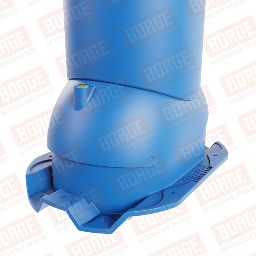 Труба вентиляционная Viotto, для профнастила С21, d-125мм, неутепленная, сигнально-синий (RAL 5005)